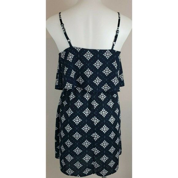 Rue21 Navy Blue Adjustable Spaghetti Strap Sundress Mini Dress S EUC - Picture 2 of 3